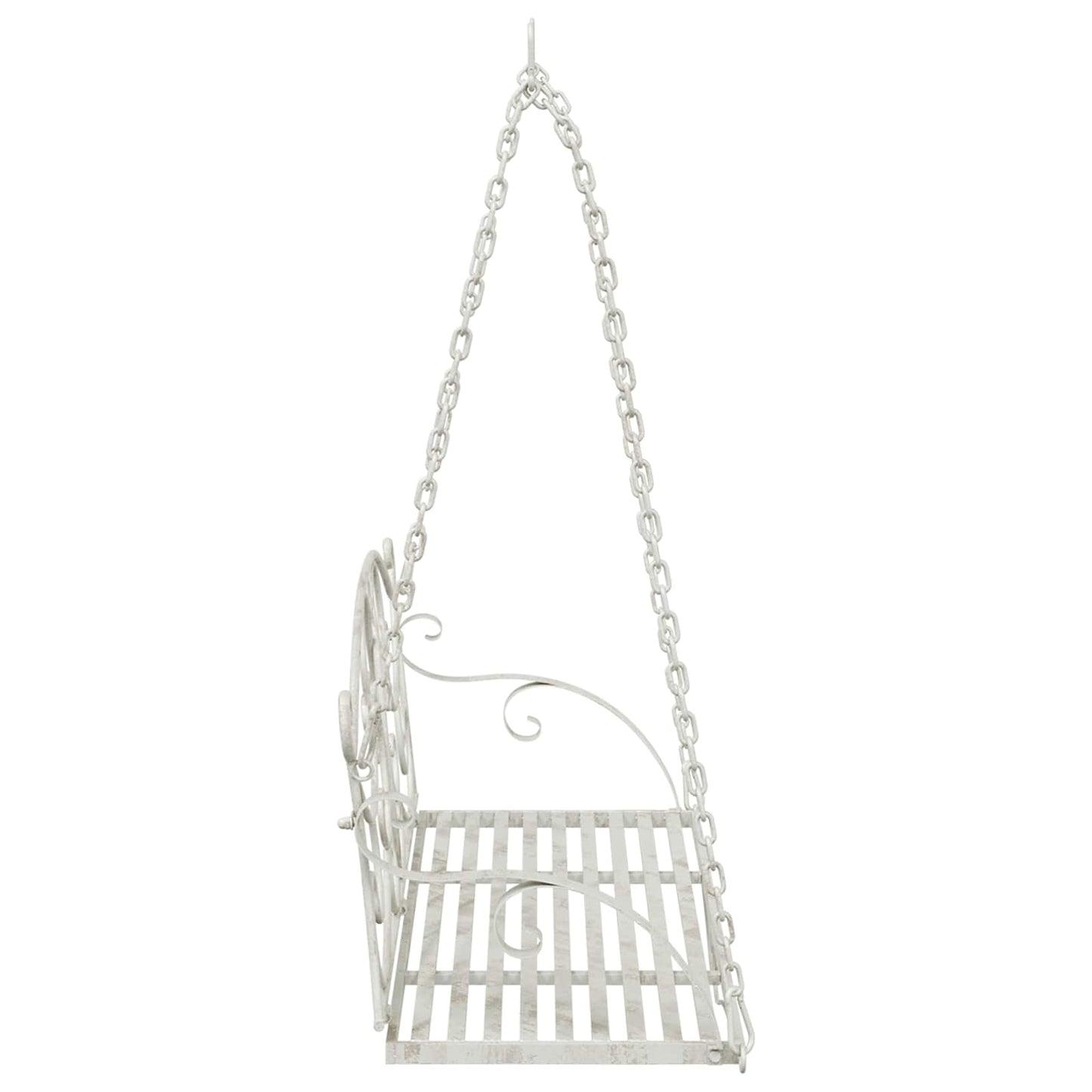 vidaXL Swing Bench Steel 110 x 52.5 x 47 cm Antique White
