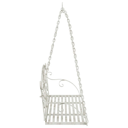vidaXL Swing Bench Steel 110 x 52.5 x 47 cm Antique White