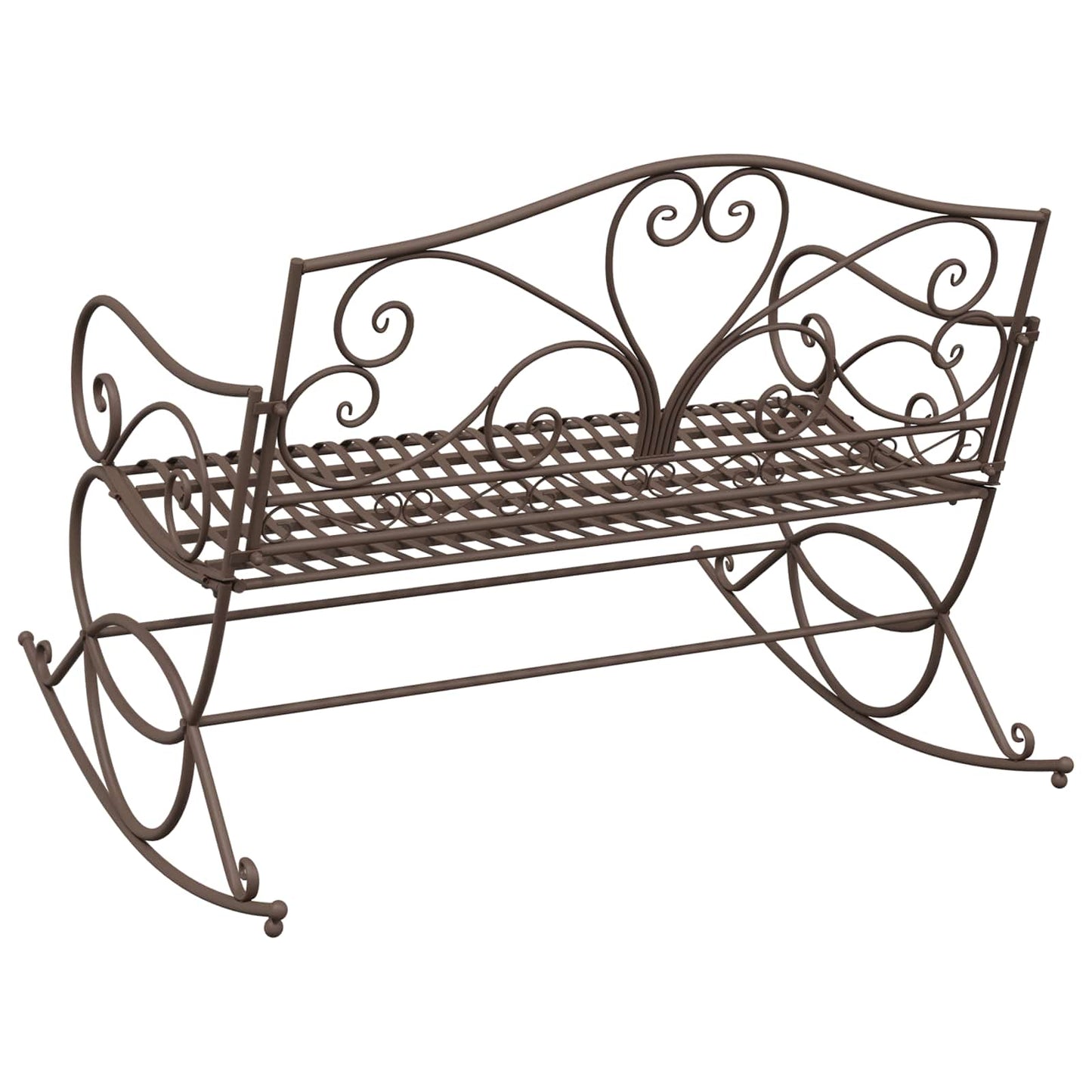 vidaXL Garden Bench Antique Brown Steel