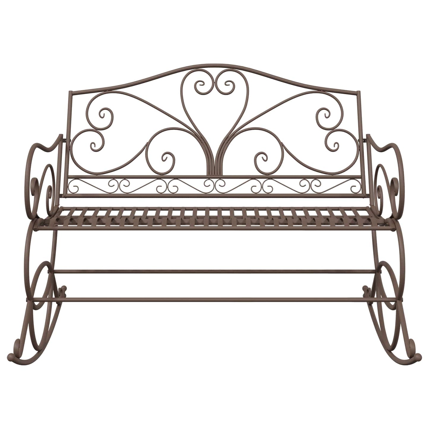 vidaXL Garden Bench Antique Brown Steel