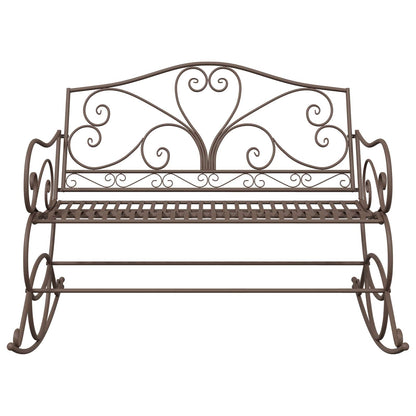 vidaXL Garden Bench Antique Brown Steel