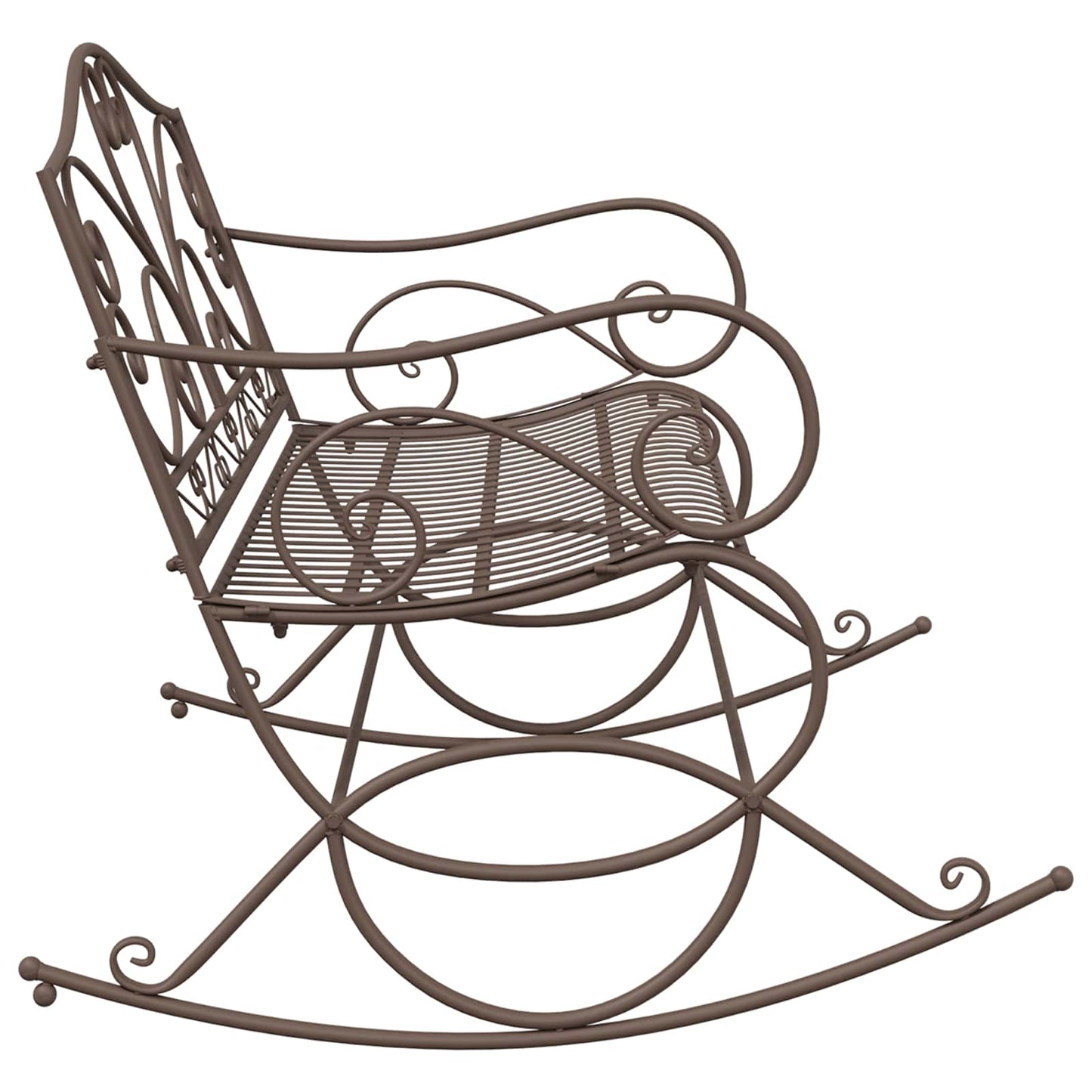 vidaXL Garden Bench Antique Brown Steel