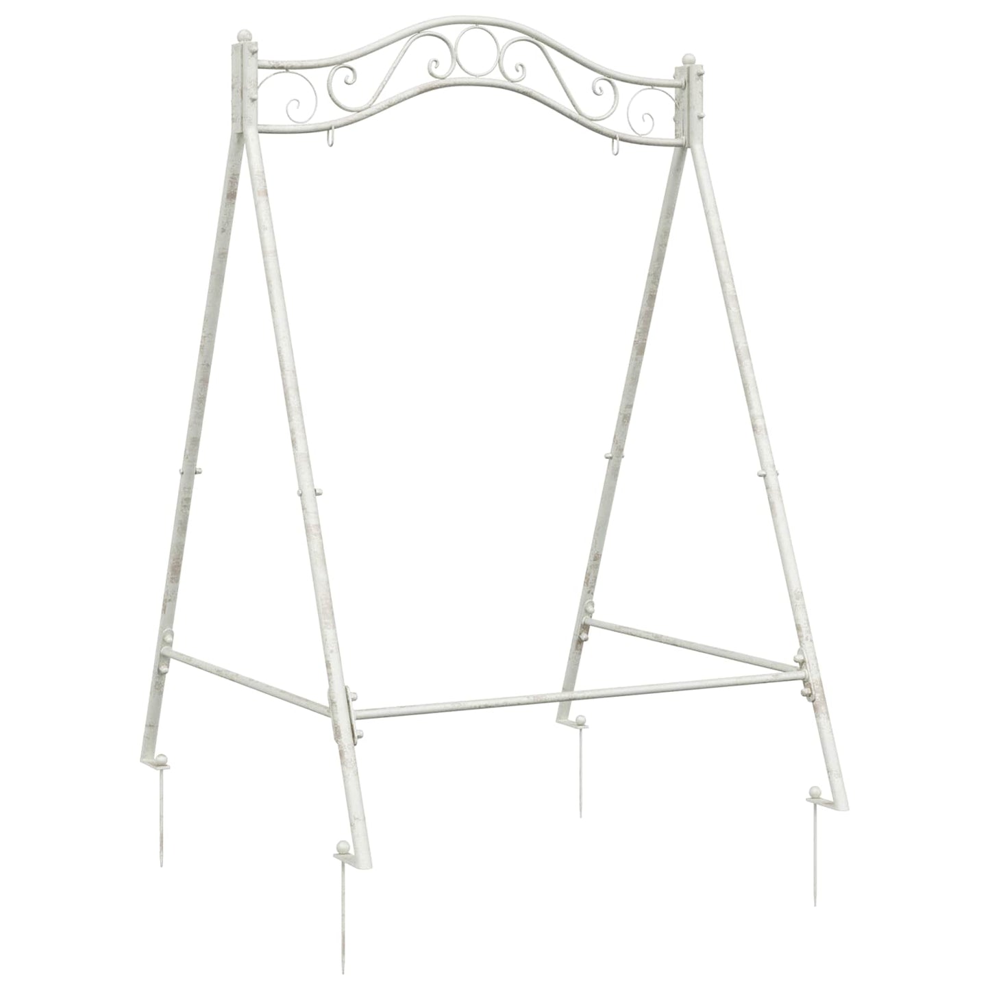 vidaXL Swing Frame Antique White 113 x 121.5 x 168 cm Steel