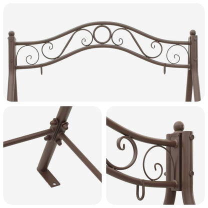 vidaXL Swing Frame Antique Brown 113 x 121.5 x 168 cm Steel