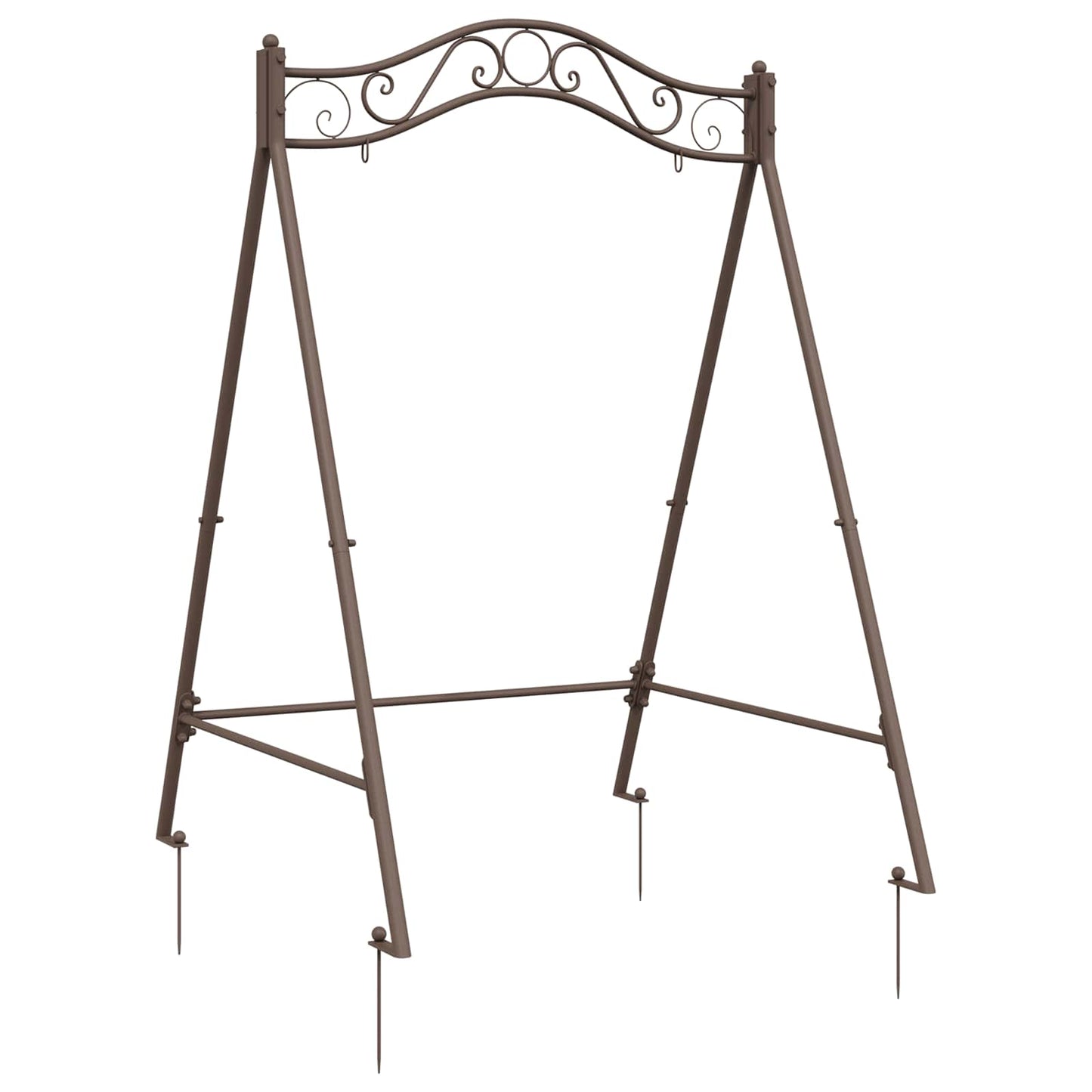 vidaXL Swing Frame Antique Brown 113 x 121.5 x 168 cm Steel