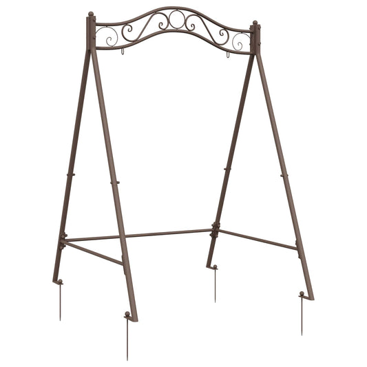vidaXL Swing Frame Antique Brown 113 x 121.5 x 168 cm Steel