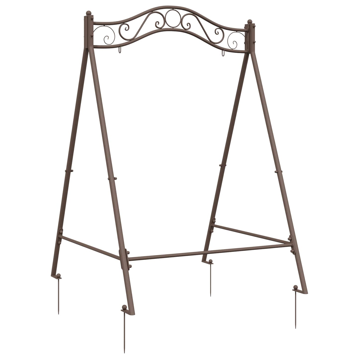 vidaXL Swing Frame Antique Brown 113 x 121.5 x 168 cm Steel