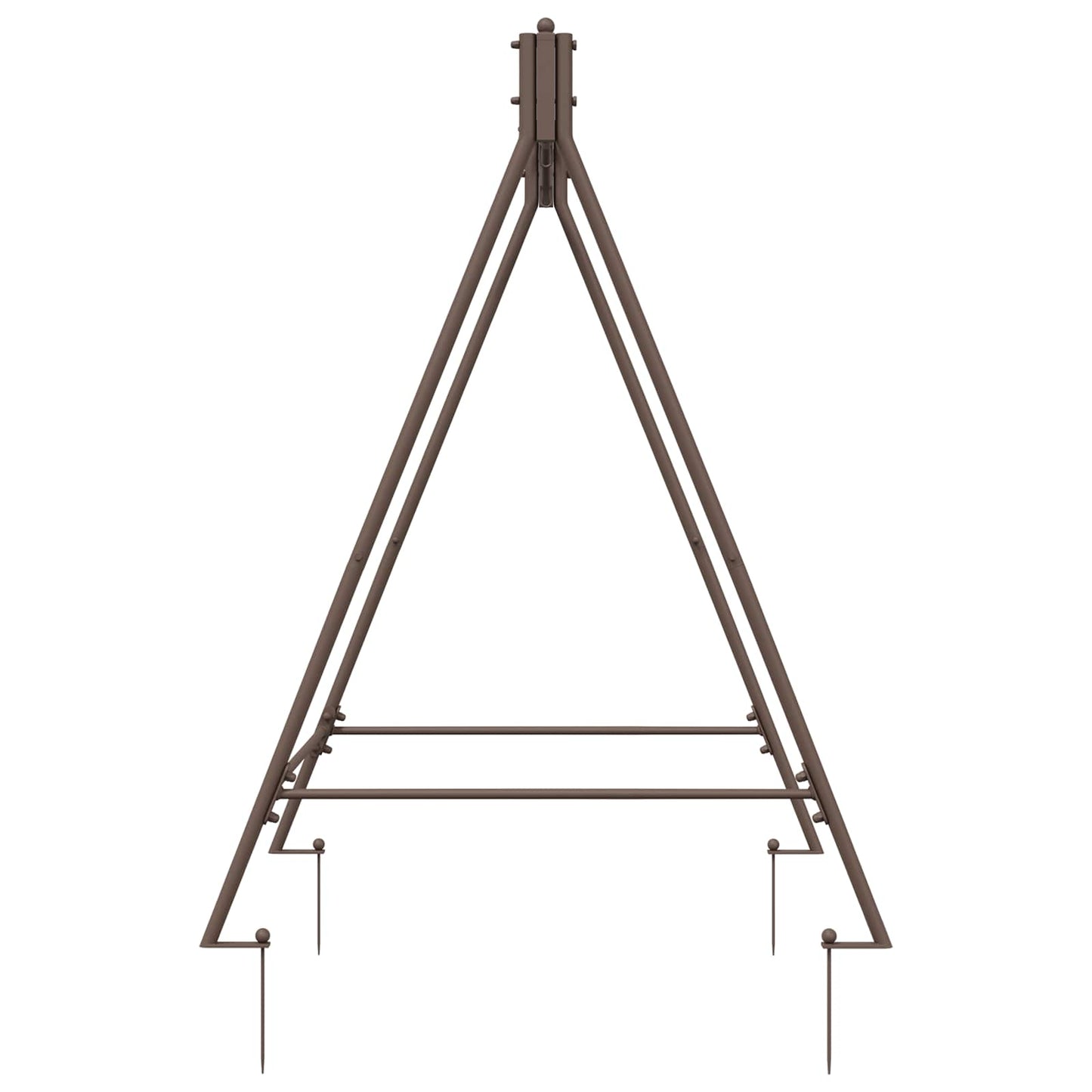 vidaXL Swing Frame Antique Brown 113 x 121.5 x 168 cm Steel