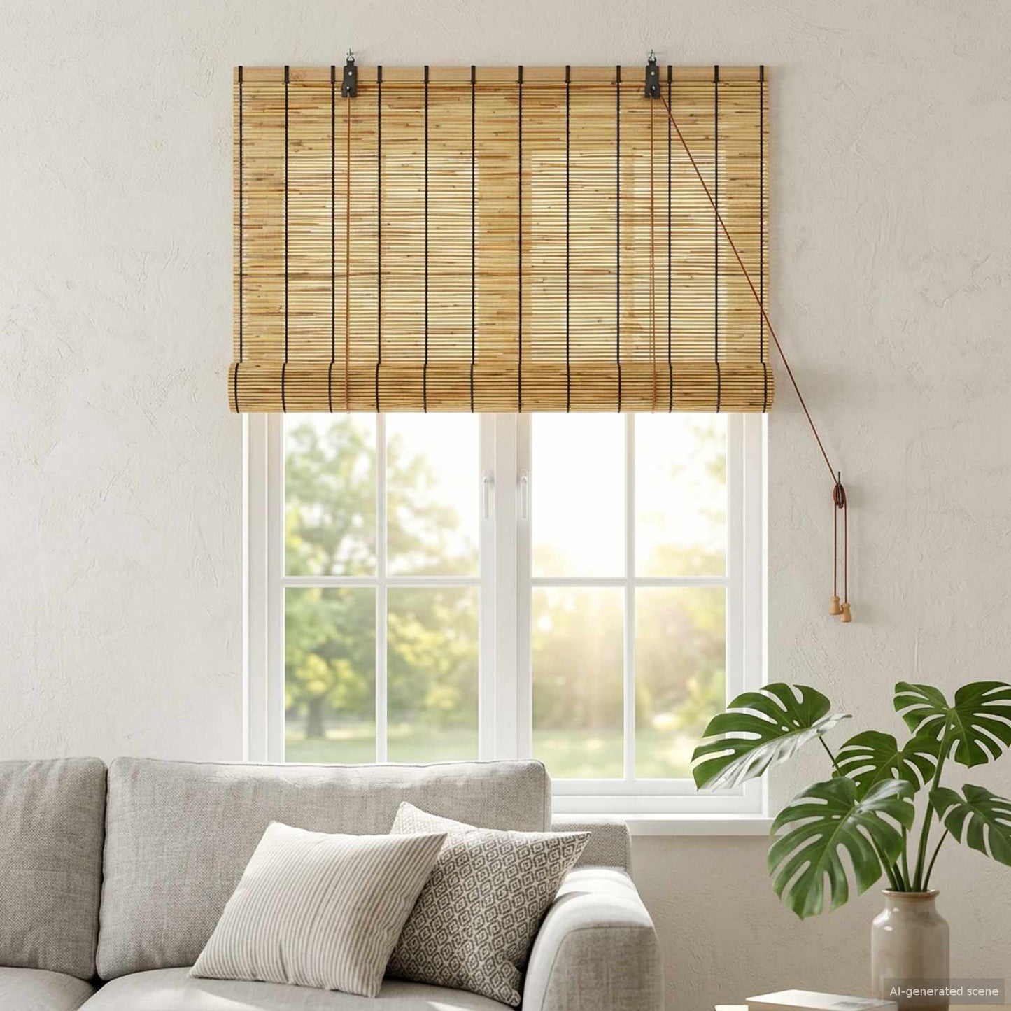 vidaXL Roller Blind Natural 60 x 160 cm Reed