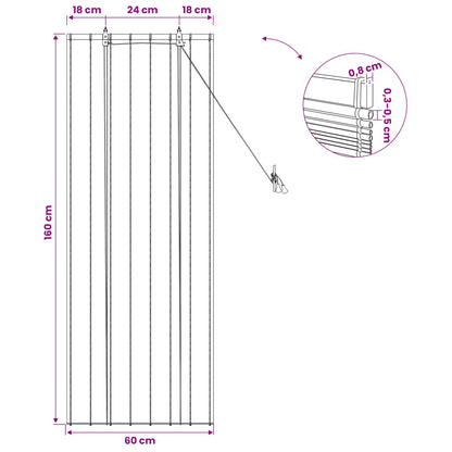 vidaXL Roller Blind Natural 60 x 160 cm Reed