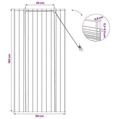 vidaXL Roller Blind Natural 80 x 160 cm Reed