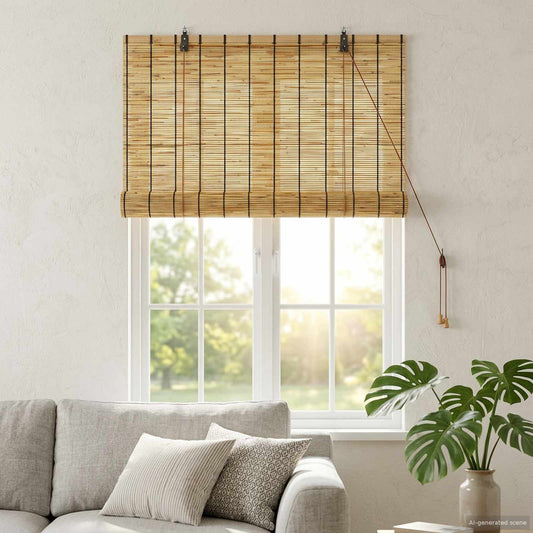 vidaXL Roller Blind Natural 100 x 160 cm Reed