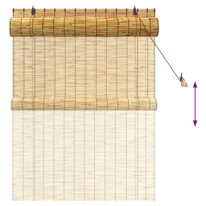 vidaXL Roller Blind Natural 120 x 160 cm Reed