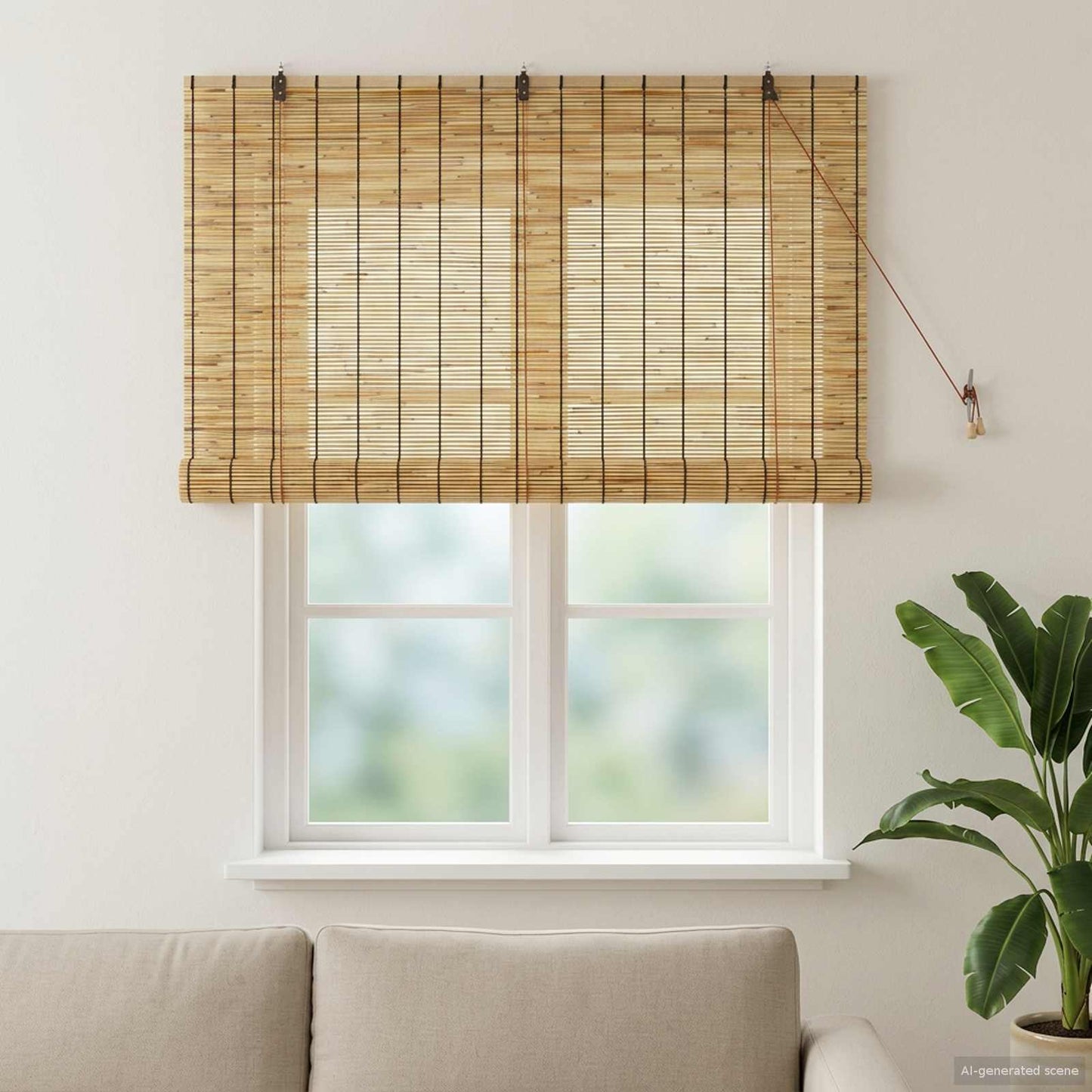 vidaXL Roller Blind Natural 140 x 160 cm Reed