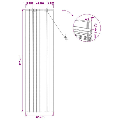 vidaXL Roller Blind Natural 60 x 220 cm Reed
