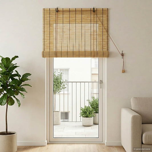 vidaXL Roller Blind Natural 100 x 220 cm Reed