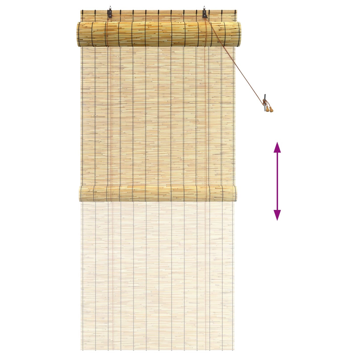 vidaXL Roller Blind Natural 100 x 220 cm Reed