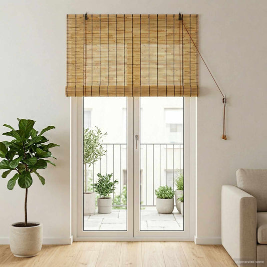 vidaXL Roller Blind Natural 120 x 220 cm Reed