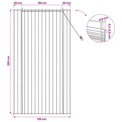 vidaXL Roller Blind Natural 120 x 220 cm Reed