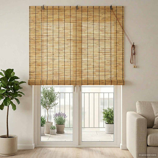 vidaXL Roller Blind Natural 140 x 220 cm Reed