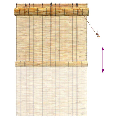 vidaXL Roller Blind Natural 140 x 220 cm Reed