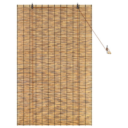 vidaXL Roller Blind Brown 100 x 160 cm Reed