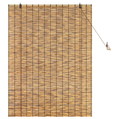 vidaXL Roller Blind Brown 120 x 160 cm Reed