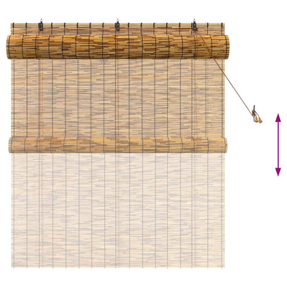 vidaXL Roller Blind Brown 140 x 160 cm Reed