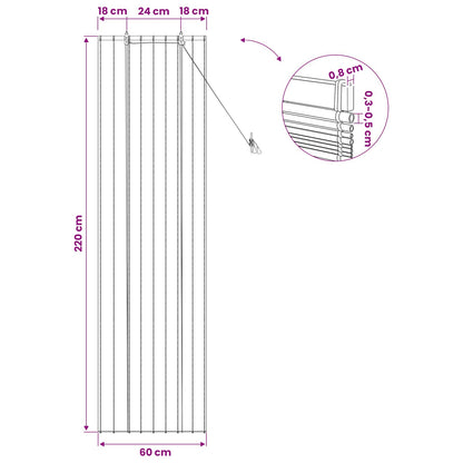 vidaXL Roller Blind Brown 60 x 220 cm Reed