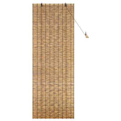 vidaXL Roller Blind Brown 80 x 220 cm Reed