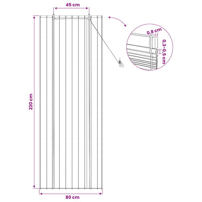 vidaXL Roller Blind Brown 80 x 220 cm Reed