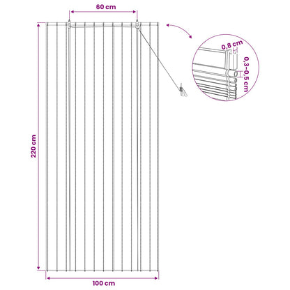vidaXL Roller Blind Brown 100 x 220 cm Reed