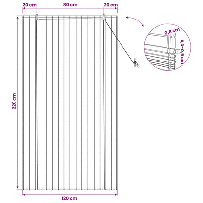 vidaXL Roller Blind Brown 120 x 220 cm Reed
