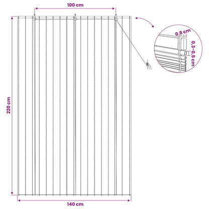 vidaXL Roller Blind Brown 140 x 220 cm Reed