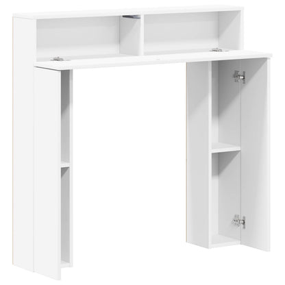 vidaXL Fireplace Surround White 102 x 18 x 100.5 cm Engineered Wood