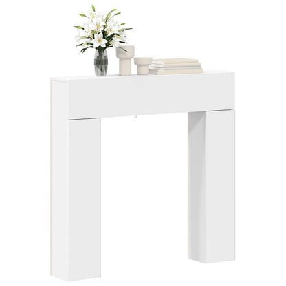 vidaXL Fireplace Surround White 102 x 18 x 100.5 cm Engineered Wood