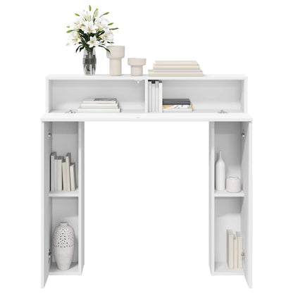 vidaXL Fireplace Surround White 102 x 18 x 100.5 cm Engineered Wood