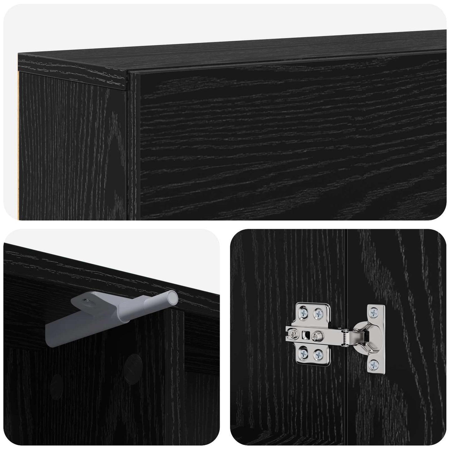 vidaXL Fireplace Surround Black Oak 102 x 18 x 100.5 cm