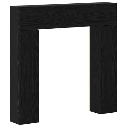 vidaXL Fireplace Surround Black Oak 102 x 18 x 100.5 cm