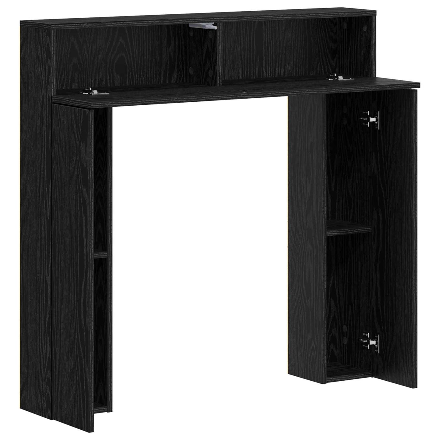 vidaXL Fireplace Surround Black Oak 102 x 18 x 100.5 cm
