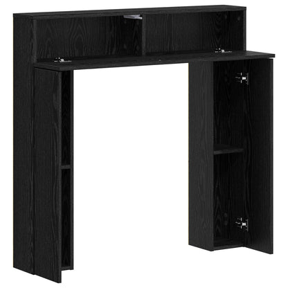 vidaXL Fireplace Surround Black Oak 102 x 18 x 100.5 cm