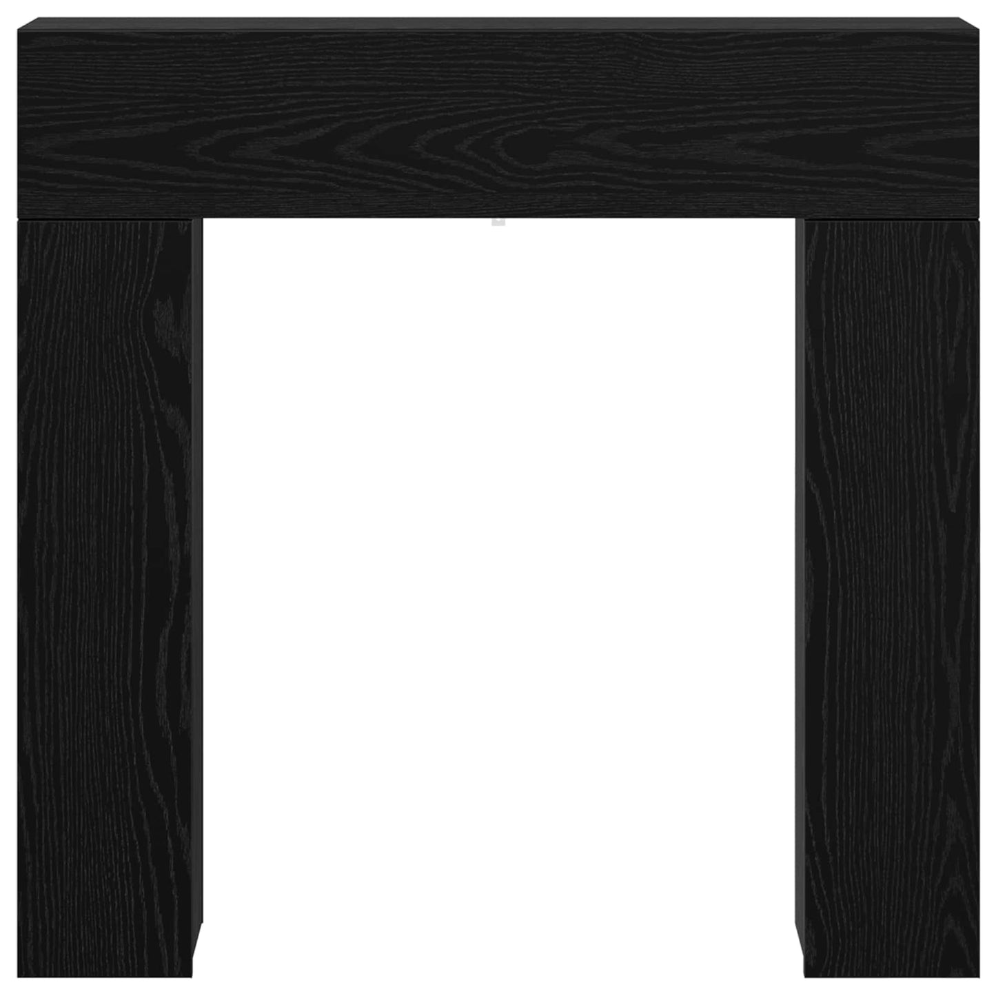 vidaXL Fireplace Surround Black Oak 102 x 18 x 100.5 cm