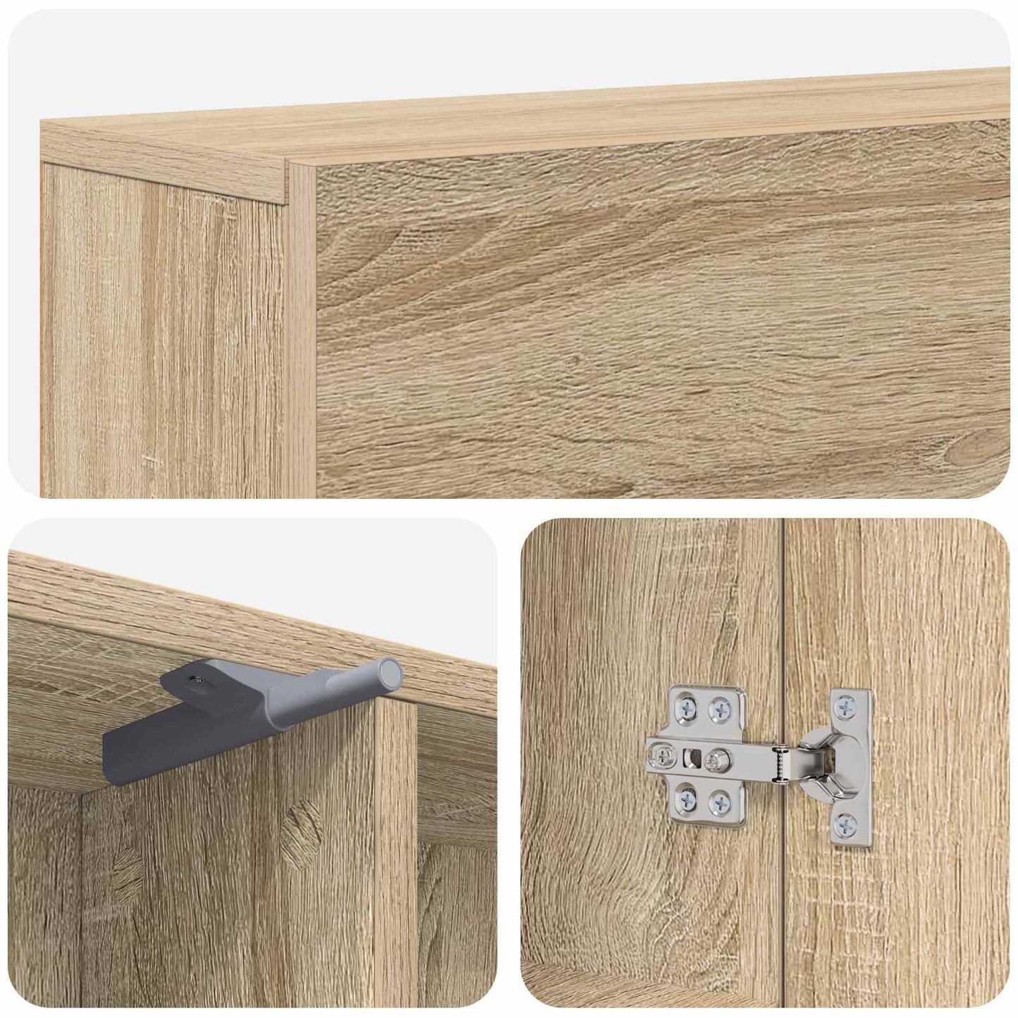 vidaXL Fireplace Surround Sonoma 102 x 18 x 100.5 cm Engineered Wood