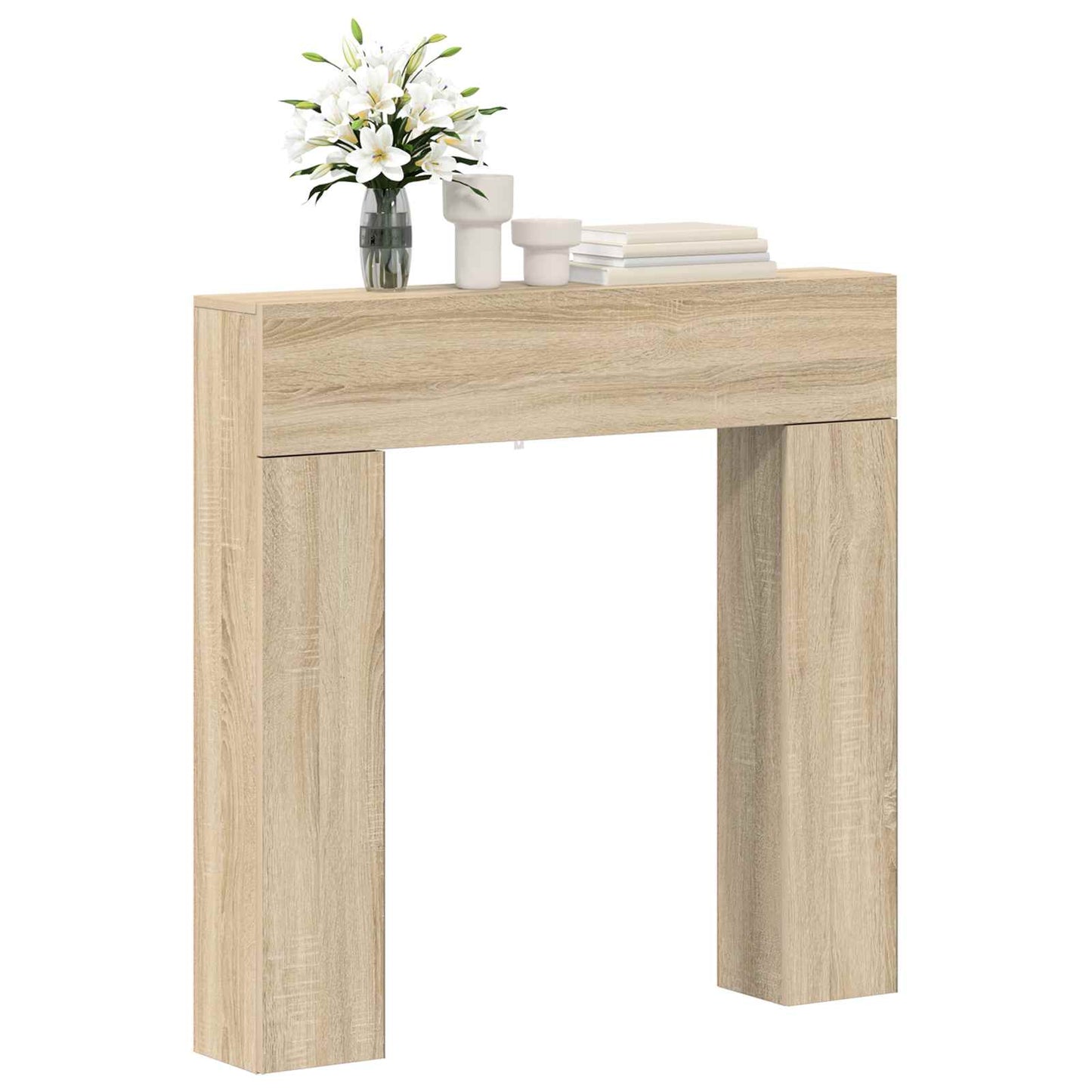 vidaXL Fireplace Surround Sonoma 102 x 18 x 100.5 cm Engineered Wood