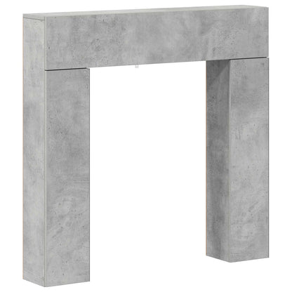 vidaXL Fireplace Surround Concrete Grey 102 x 18 x 100.5 cm