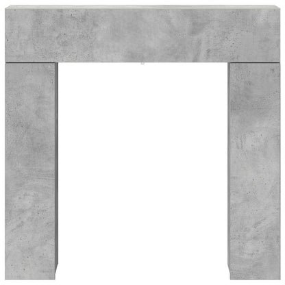 vidaXL Fireplace Surround Concrete Grey 102 x 18 x 100.5 cm