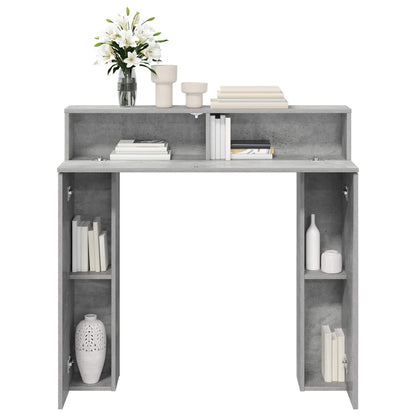 vidaXL Fireplace Surround Concrete Grey 102 x 18 x 100.5 cm