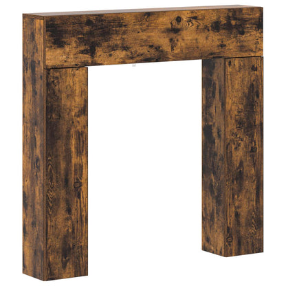 vidaXL Fireplace Surround Smoked Oak 102 x 18 x 100.5 cm