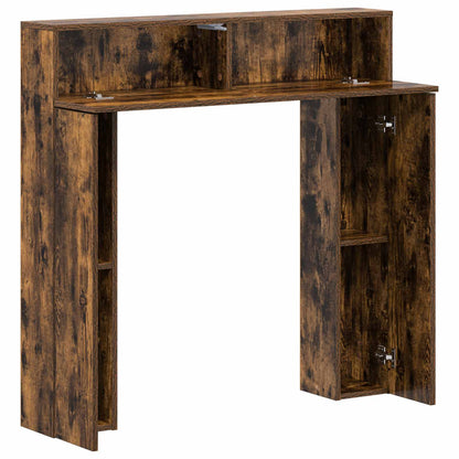 vidaXL Fireplace Surround Smoked Oak 102 x 18 x 100.5 cm