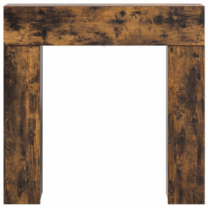 vidaXL Fireplace Surround Smoked Oak 102 x 18 x 100.5 cm